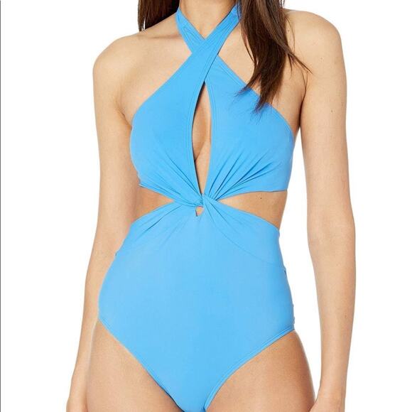 Kate spade Knotted Halter One Piece Swimsuit - Picture 1 of 8